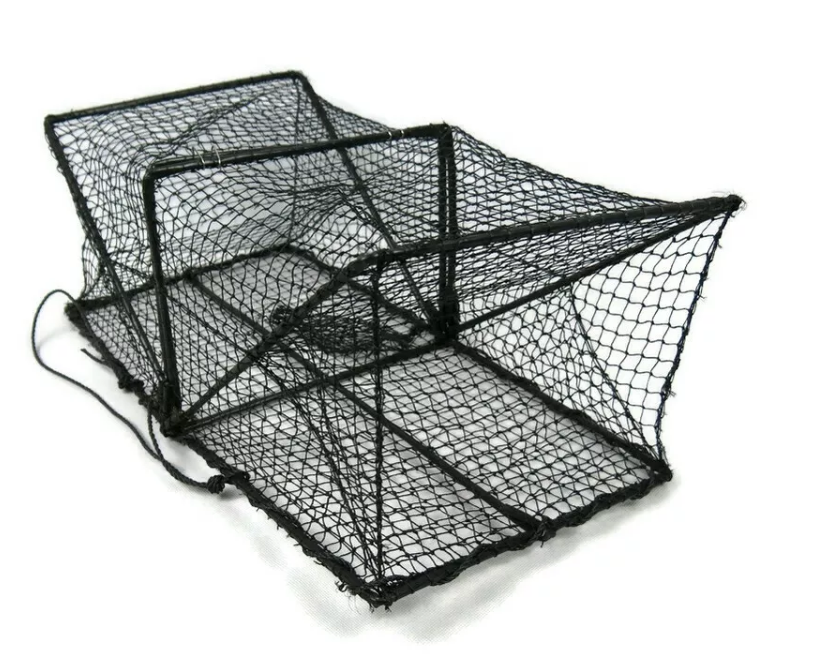 Foldable Aquaculture Crab Trap Square Lobster Trap Crab Cage Shrimp Pot