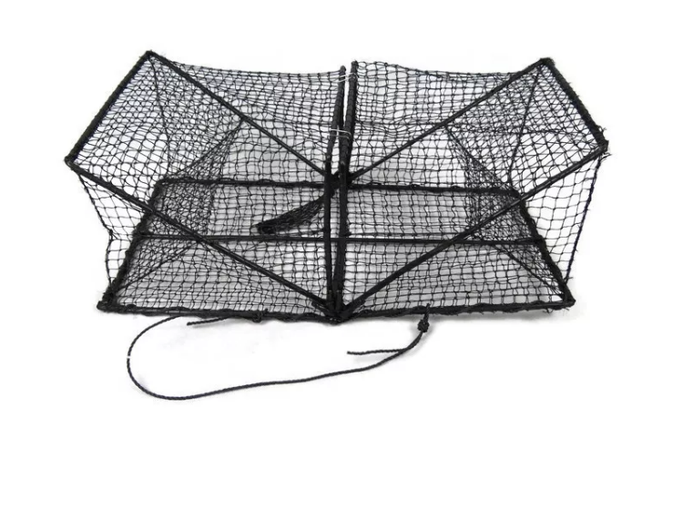 Foldable Aquaculture Crab Trap Square Lobster Trap Crab Cage Shrimp Pot