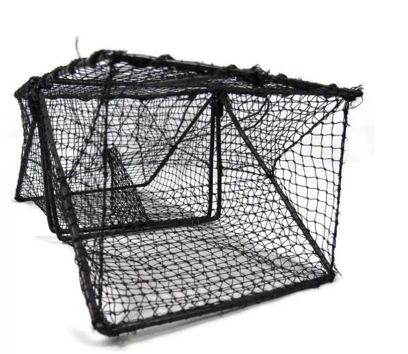 Foldable Aquaculture Crab Trap Square Lobster Trap Crab Cage Shrimp Pot