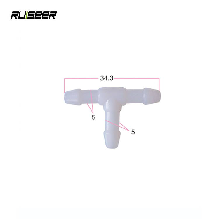 Plastic Barb Hose Fitting Tee Connector 3mm 4mm 8mm 10mm 13.5mm 3-Way Hose Joint Tube T-Shape Pipe Fittings 10 Pcs