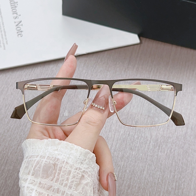 2024 Classic photochromic glasses for men Blue Light Blocking Glasses Optical Frames photo gray