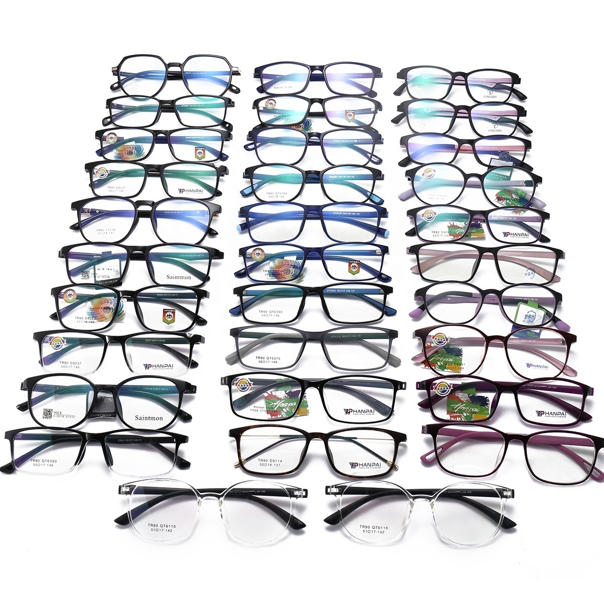 Wholesale Clearance TR90 Square Spectacle Plastic Optical Frames  Cheap Eye Glasses Eyeglasses Frames