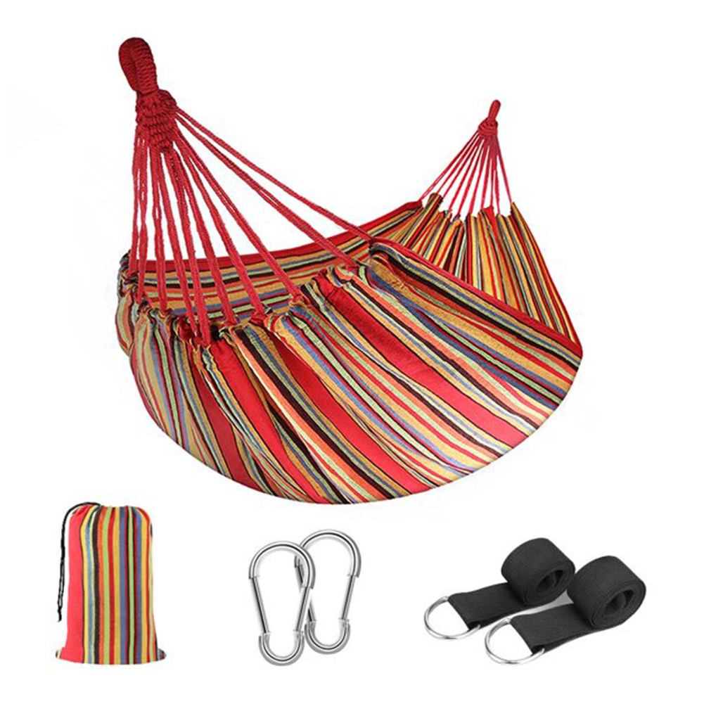 Rison New Design Parachute Hammock Red, Free Standing Garden Folding Outdoor Nylon Portable Hammock