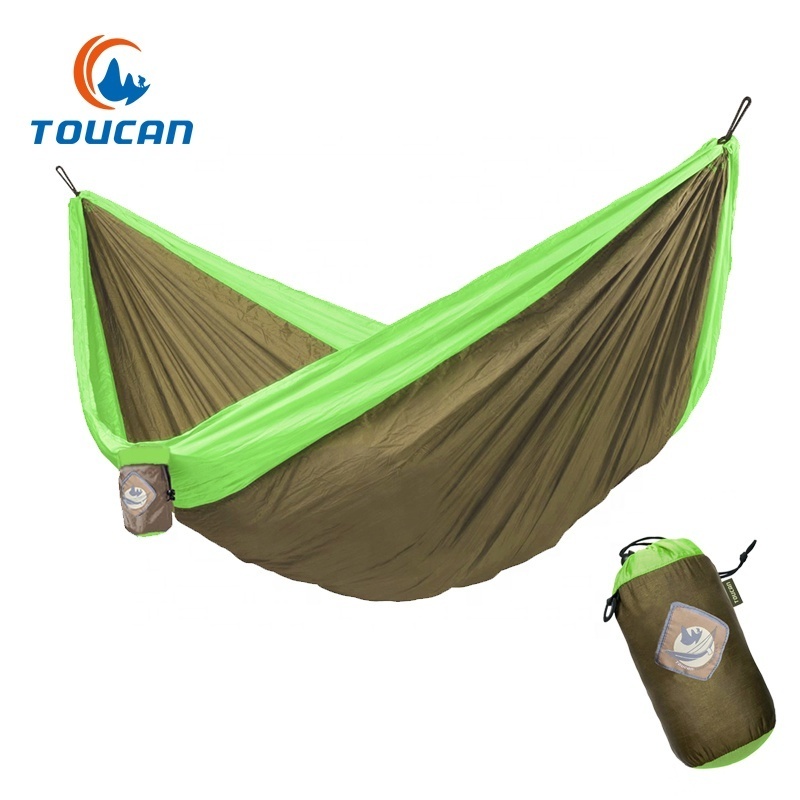 Double Camping Lightweight Nylon Sleep 2 People 300x200cm Portable Parachute Hammock