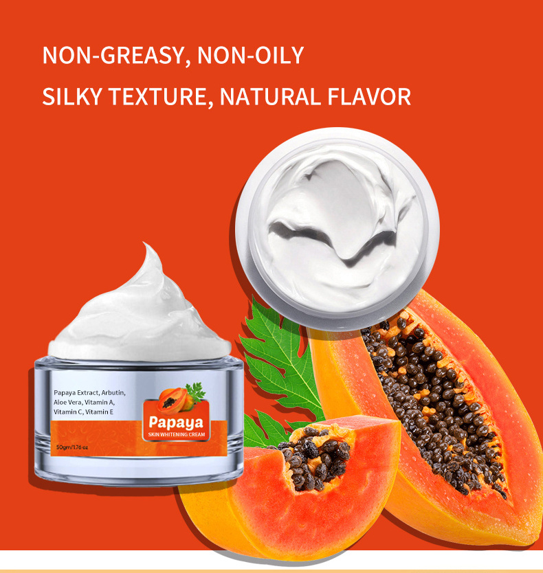 RySun Customized Papaya Whitening Cream Day and Night Strong Skin Whitening Extract Face Cream