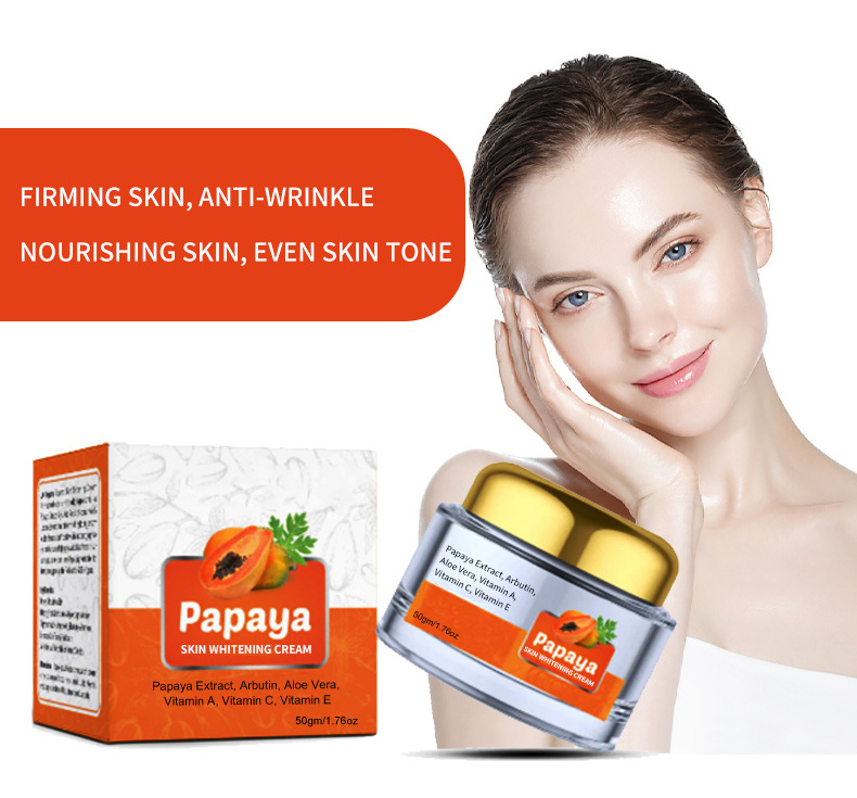 RySun Customized Papaya Whitening Cream Day and Night Strong Skin Whitening Extract Face Cream