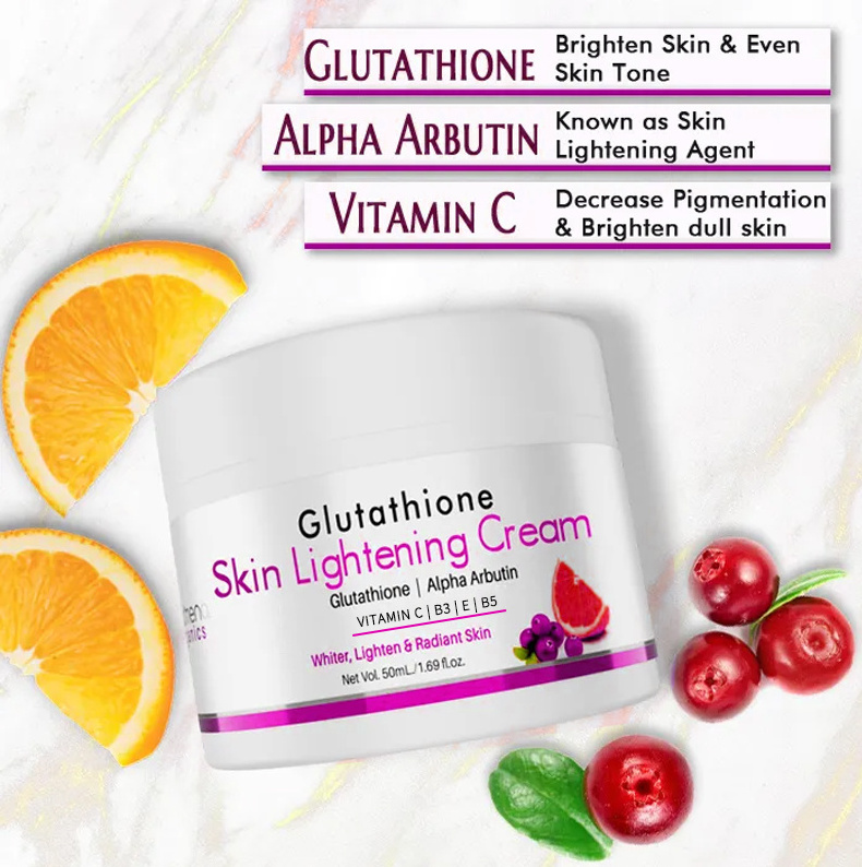 Customized Support Gluta White Cream Skin And Face Lightening Bleach Whitening Cream For Wholesale