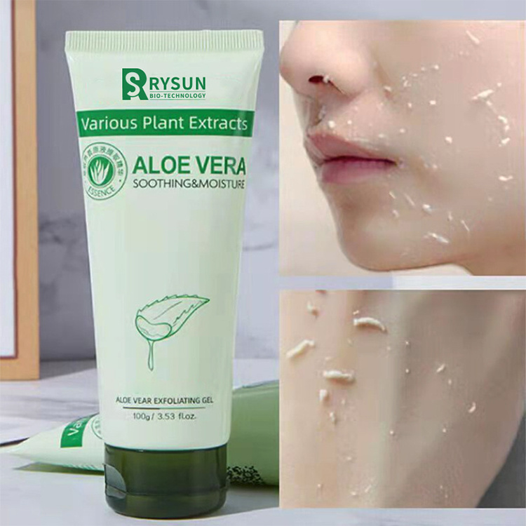 OEM/ODM Face Exfoliating Whitening Moisturizer Repair Facial Scrub Cleaner Acne Blackhead Face Cream Aloe facial scrub