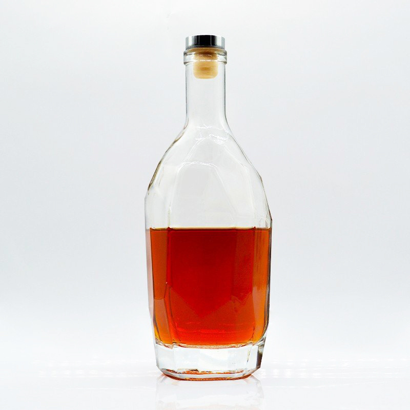 clear liquor glass bottle