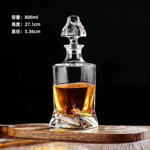 Custom design animal shaped alcohol 500ml 750ml brandy whisky vodka glass bottle glass bottles manufacture wholesale