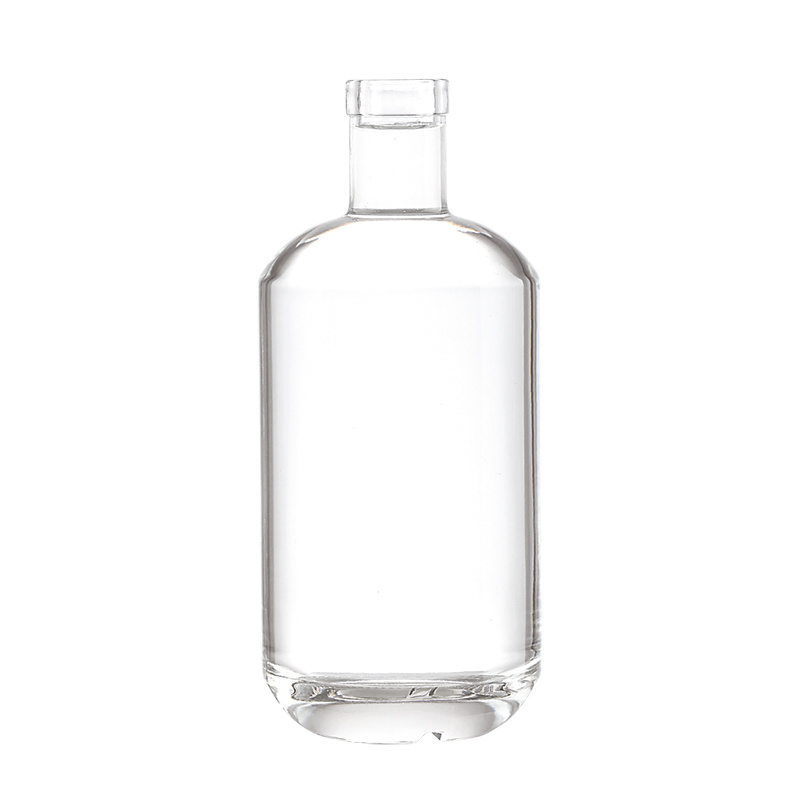 Custom fancy shape Ruisheng empty spirit /liquor /alcohol glass bottle frosted gin vodka tequila glass bottles