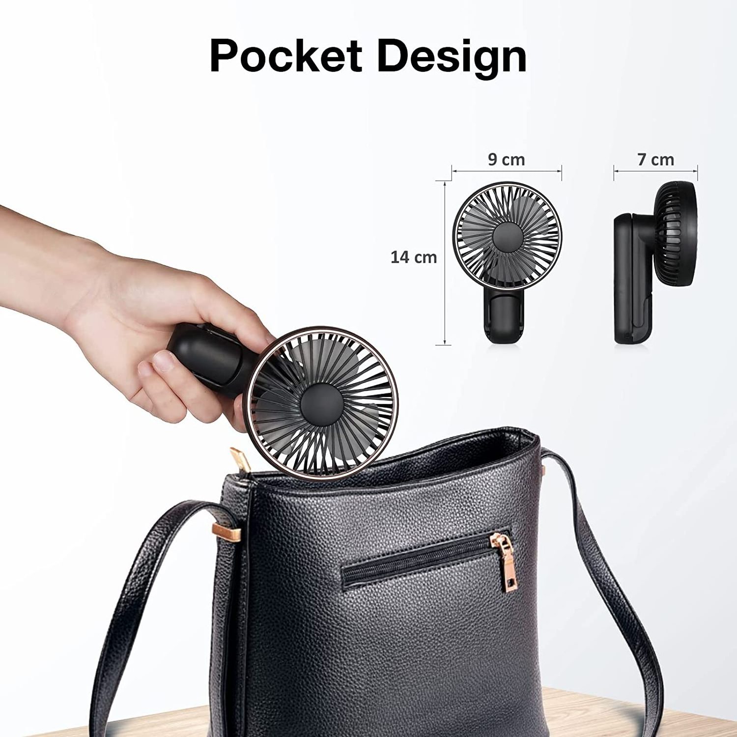 Multi-Function Folding Handheld Mini Portable Fan USB desktop Power Bank Rechargeable Foldable Hanging Neck Fan