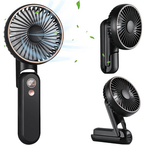 Multi-Function Folding Handheld Mini Portable Fan USB desktop Power Bank Rechargeable Foldable Hanging Neck Fan