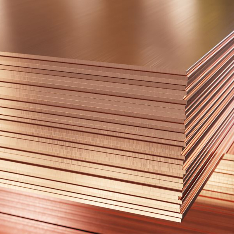 China Hot Sale 4X8 Red Sheets Customized 99.9% Pure Bronze / Brass T2 Copper Cathode Thick Sheet Plate