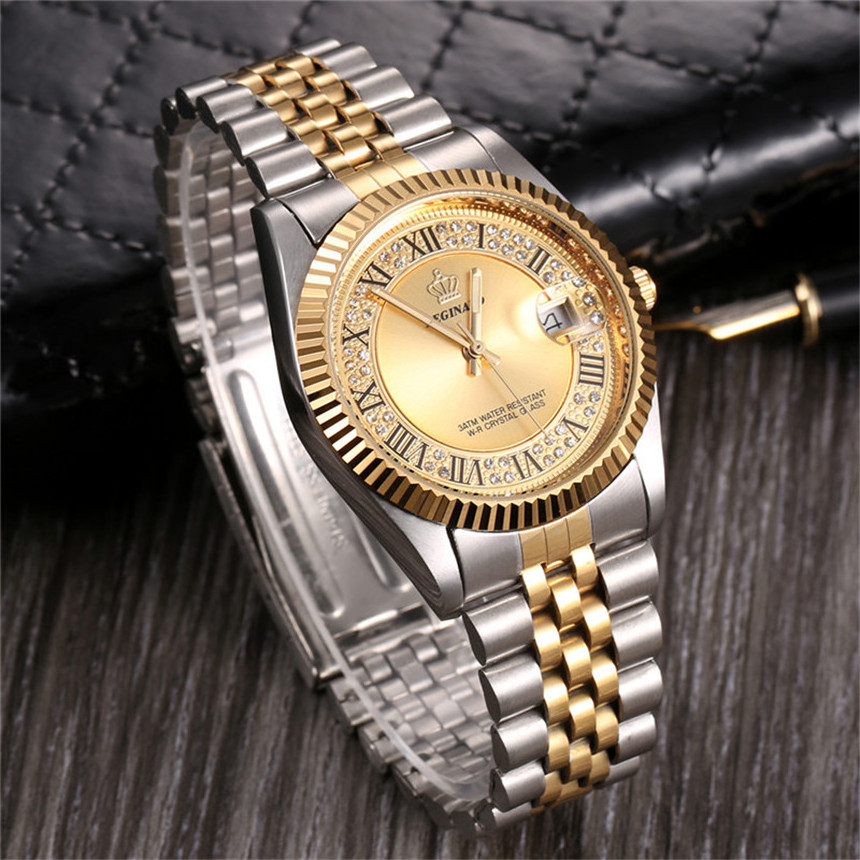 REGINALD Top Brand Luxury Busins Watch Men   316L Stainls Steel Quartz Wristwatch Man  Reloj Hombre