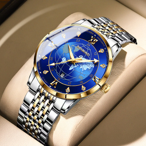 Binbang Gold Watch Men's New Quartz Waterproof Luminous Map Starry Explosions