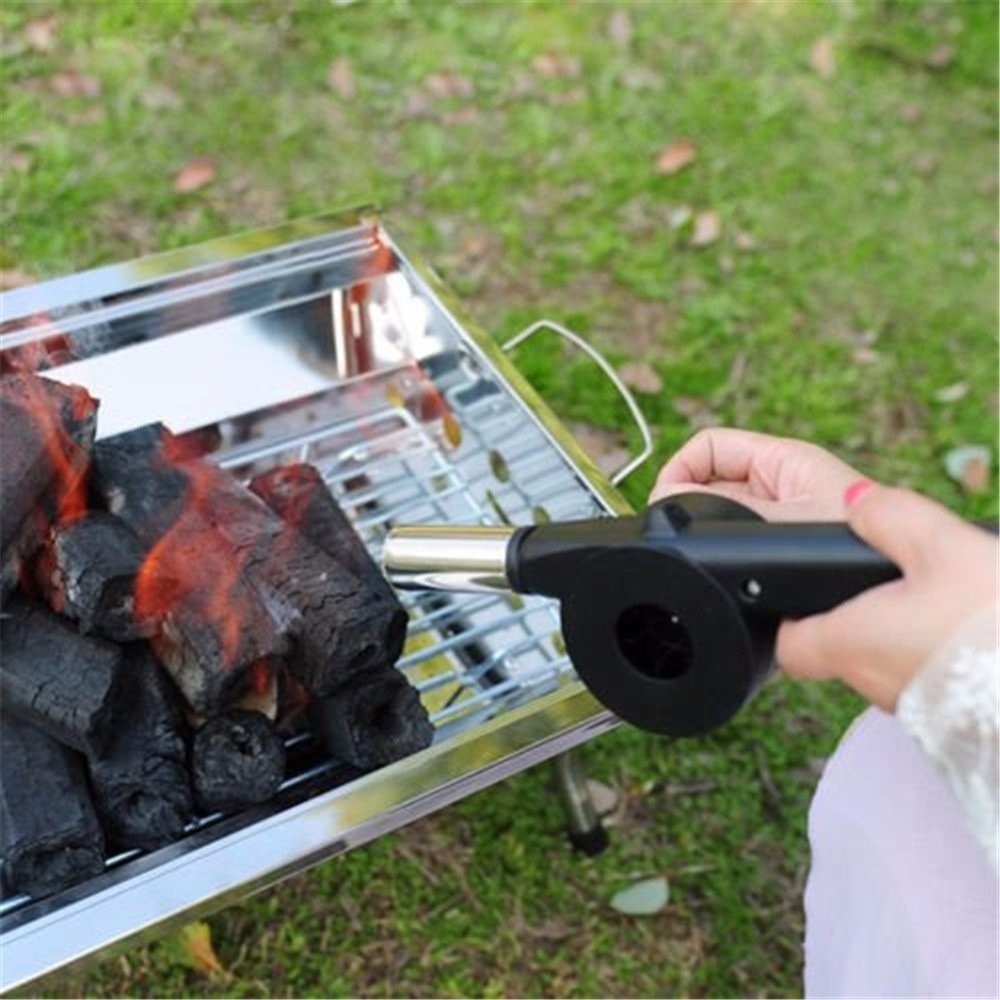 New Outdoor Picnic Camping Hand Crank Powered BBQ Air Blower Fan,BBQ Blower Fan,BBQ Fan