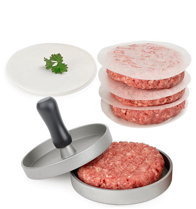 Large Hamburger Patty Maker For Stuffed Burgers, Non-Stick Burger Press Aluminum Hamburger Patty Maker