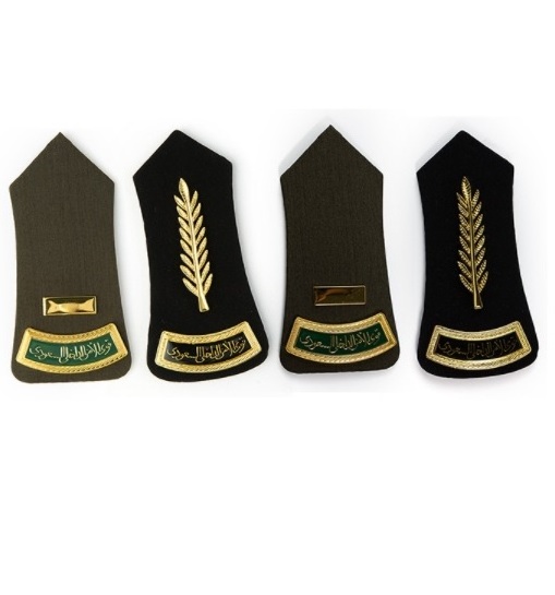 Saudi Arabia Tactical Uniform Shoulder Board Metal Ranks For Epaulettes