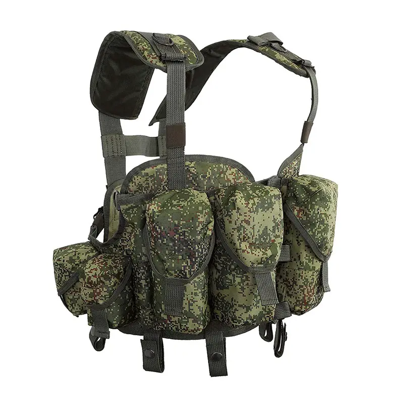 Polyester Material Russian Camouflage Combat chest rig with pouches