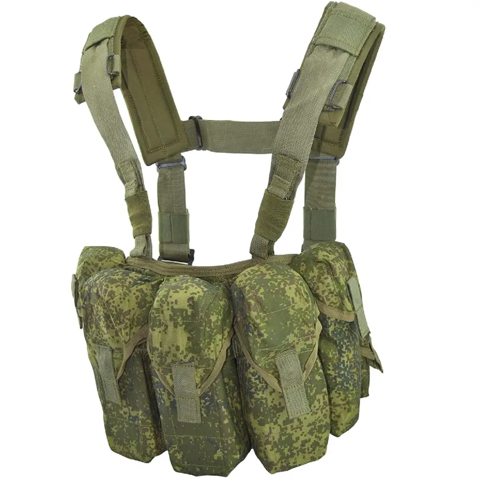 Russian Camouflage Tactical Chest Rig with magazine pouch