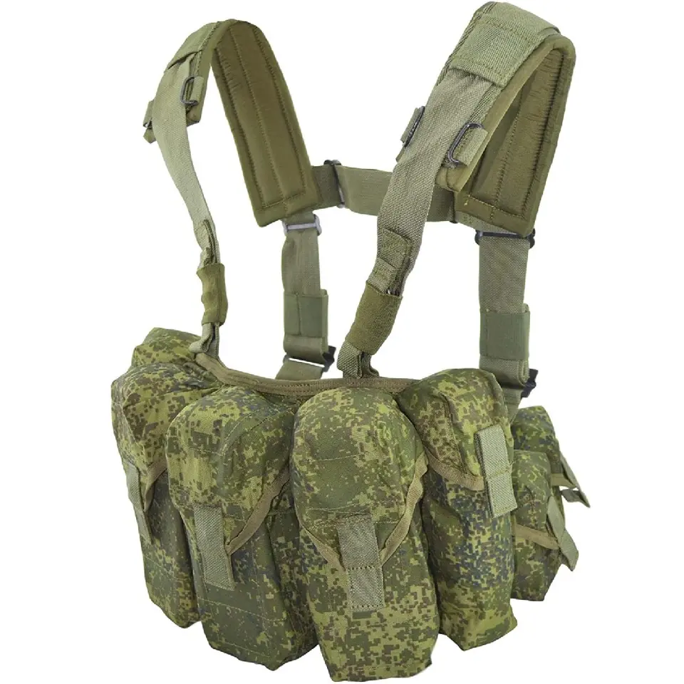 Russian Camouflage Tactical Chest Rig with magazine pouch