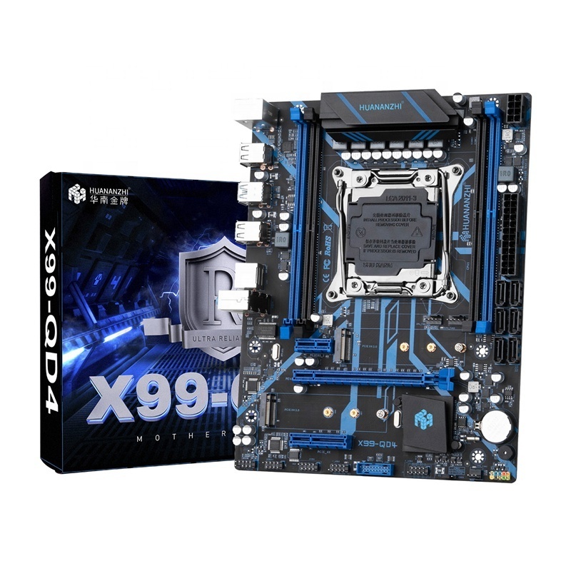 HUANANZHI X99 QD4 X99 Motherboard with combo kit set XEON E5 2670 V3 16GB 2666MHz (2*8G) DDR4 Desktop Memory NVME NGFF USB 3.0