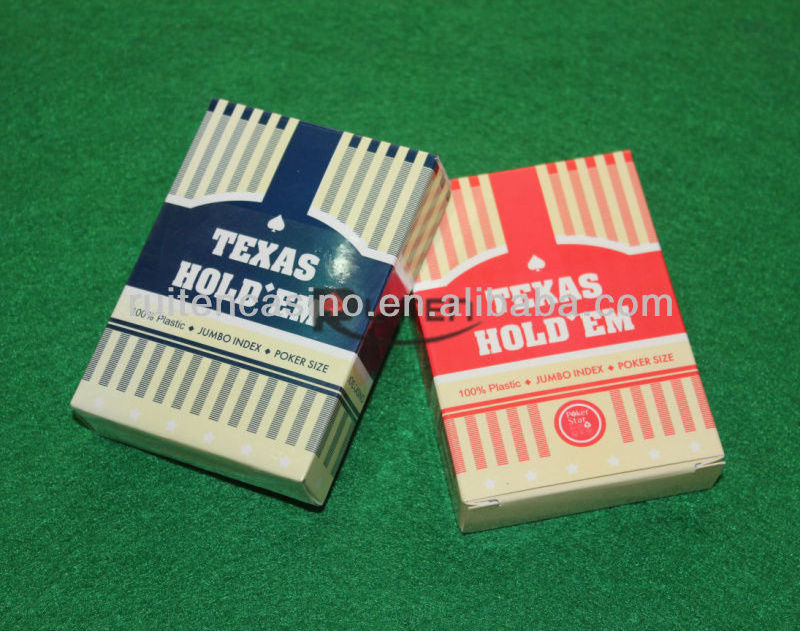 Texas Hold'em Red and Blue Plastic Playing Cards