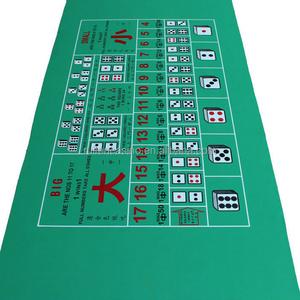 36*72inch Green Sure Stick Square Sic Bo Poker Table Rubber Mat