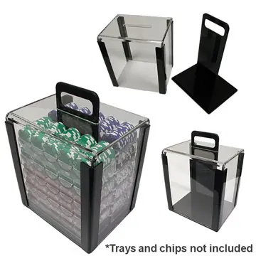 New Design Trends Hot Selling Items DG RUITEN 1000CT Acrylic Chip Carrier Birdcage  Poker Chip Case