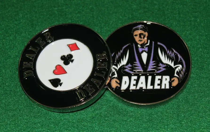 Double-sided Metal Large Dealer Texas Hold'em Chips Loaded And Pressed