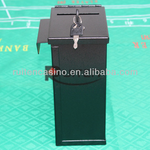 Metal Drop in Toke Box - Professional Casino Grade Toke Box with J Hook and Lock