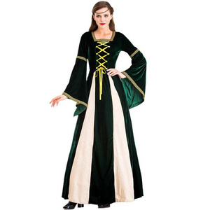 Carnival Halloween Plus Size S-5X European Renaissance Medieval Thin Dress WDEC-018