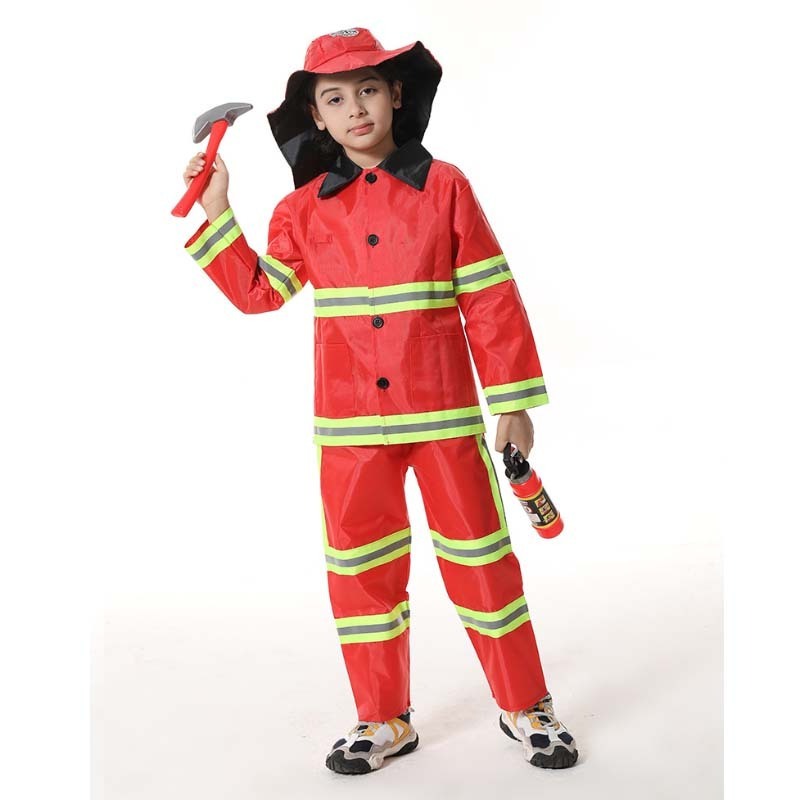 Carnival Halloween Role Play Children Fireman Costume with Fire Extinguisher HCBC-075