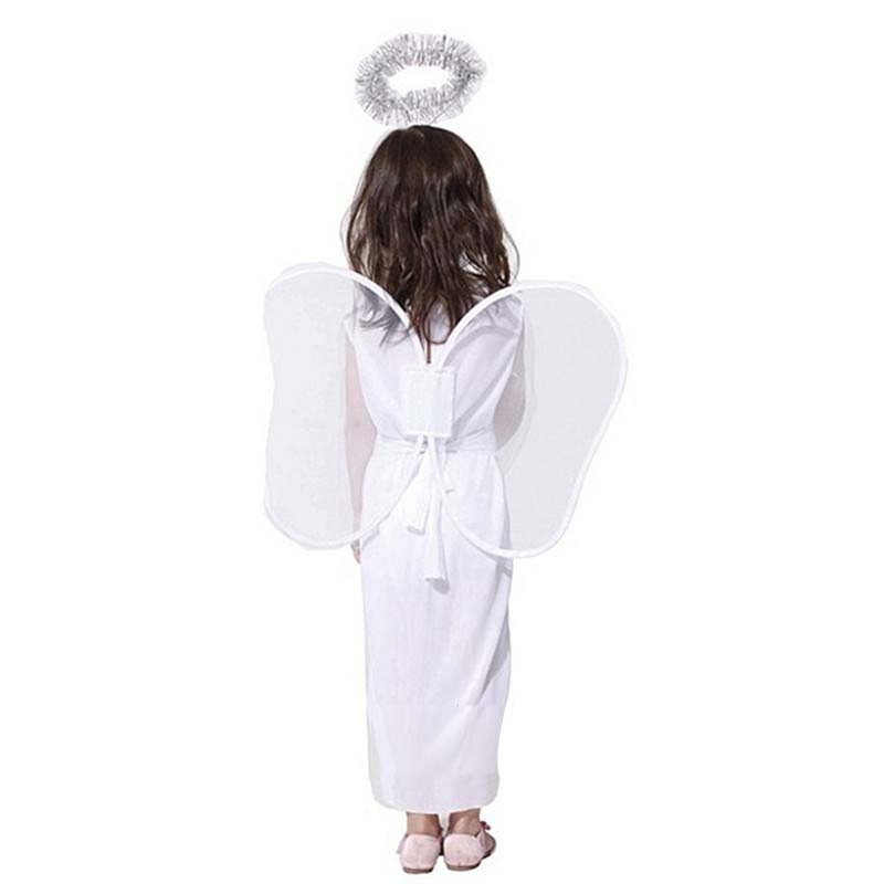 Sweet Little Girl Dress Up Party Goddess Role Play Fancy Dress Angel Wings Costume AGHC-017