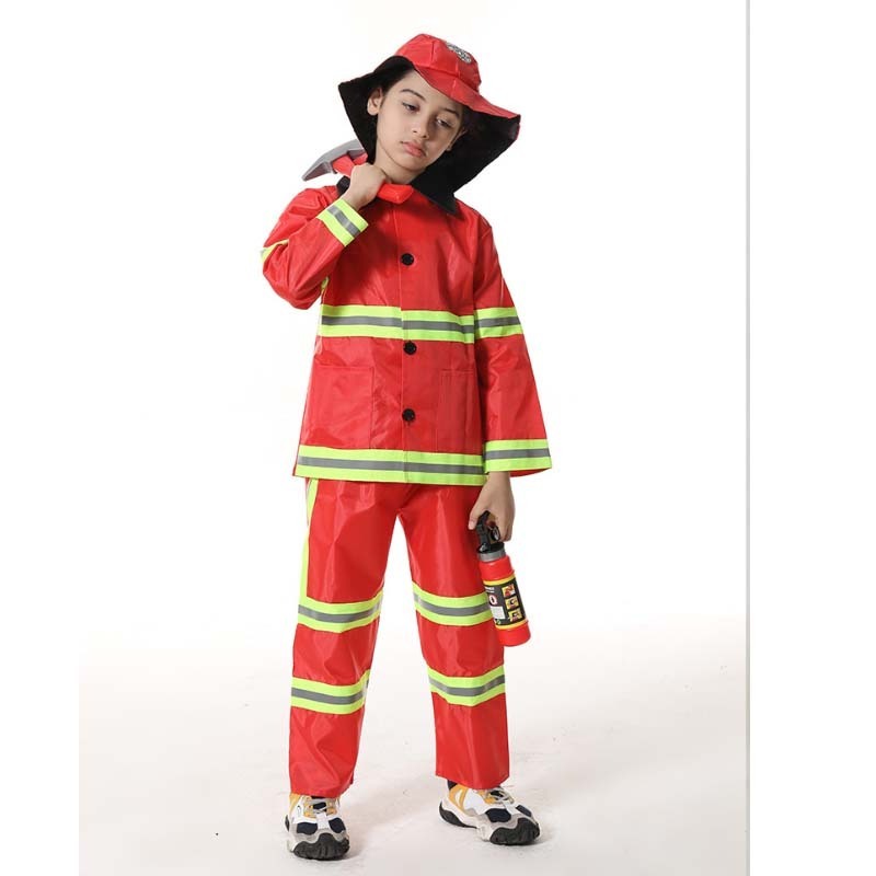 Carnival Halloween Role Play Children Fireman Costume with Fire Extinguisher HCBC-075