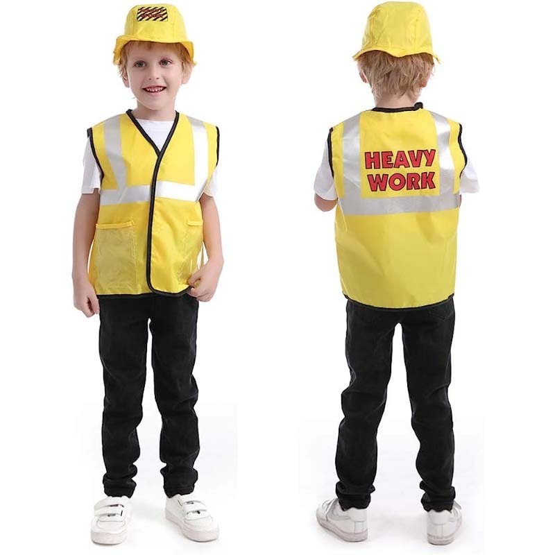 Boy Child Halloween Carnival Party Costumes Construction Worker Career Costumes For Kids HCBC-002