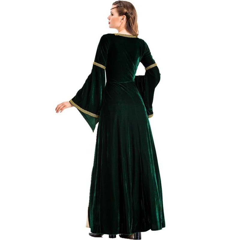 Carnival Halloween Plus Size S-5X European Renaissance Medieval Thin Dress WDEC-018