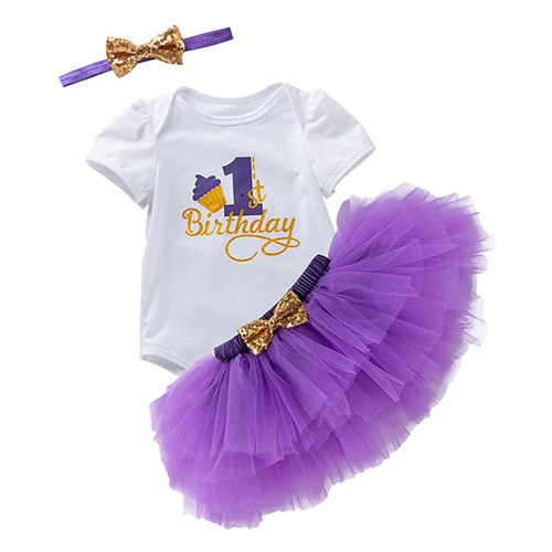 6-12 months baby girl clothes toddler clothing girl Kids Party Newborn Sweet Girls Tutu Skirt For Baby 1St Birthday DGHB-001