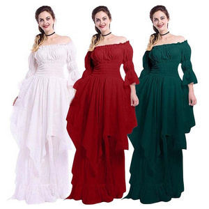 Halloween Gothic Witch Cosplay Women's Plus Medieval Pirate Dress WDEC-013