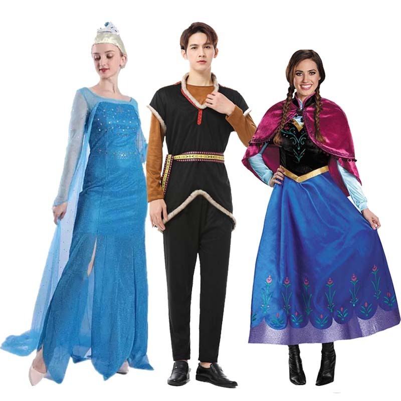 2023 clothing Adult Costume women Disguise Snow Queen Elsa Costume For Adult HCGD-054