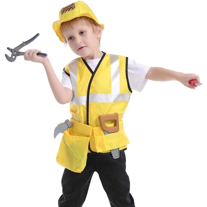 Boy Child Halloween Carnival Party Costumes Construction Worker Career Costumes For Kids HCBC-002