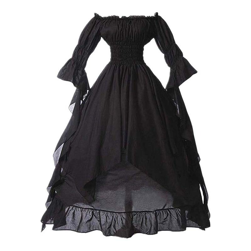 Halloween Gothic Witch Cosplay Women's Plus Medieval Pirate Dress WDEC-013