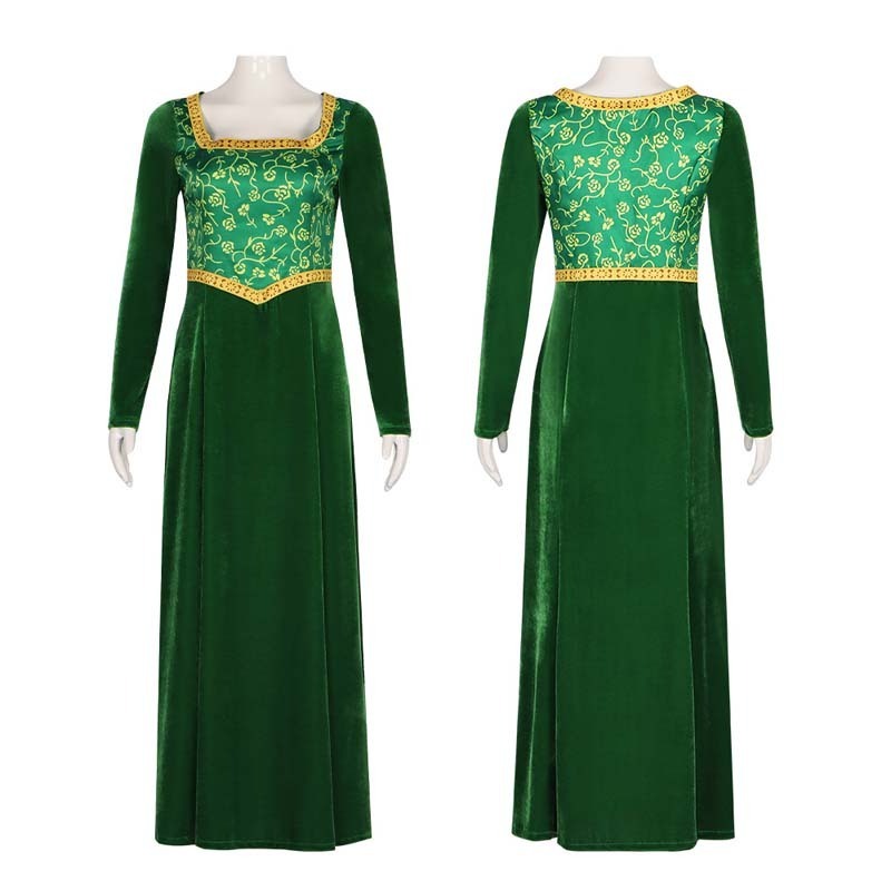 Adult Women Halloween Princess Green Cartoon shrek fiona costume CMWC-007