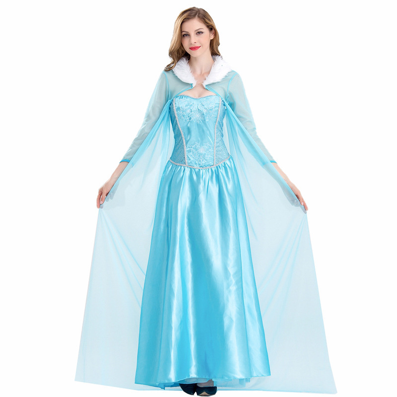 2023 clothing Adult Costume women Disguise Snow Queen Elsa Costume For Adult HCGD-054