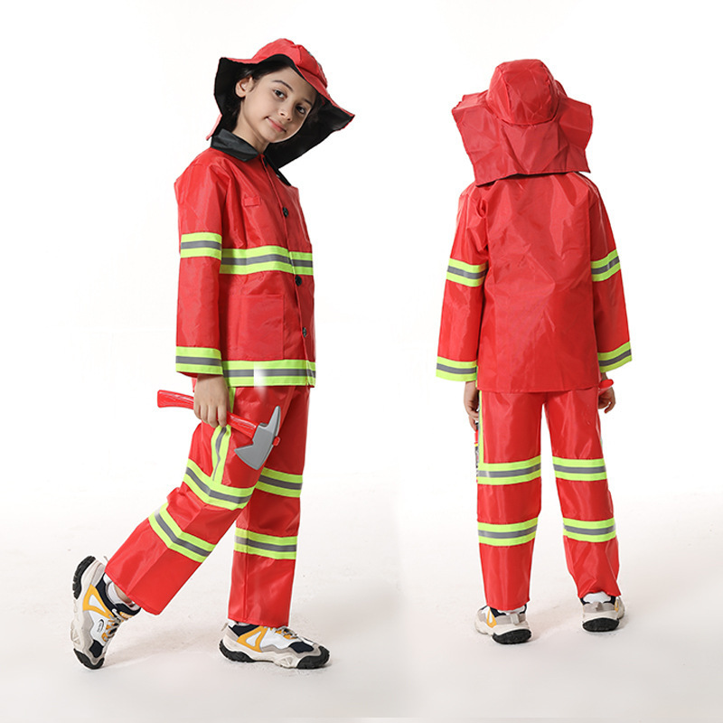 Carnival Halloween Role Play Children Fireman Costume with Fire Extinguisher HCBC-075