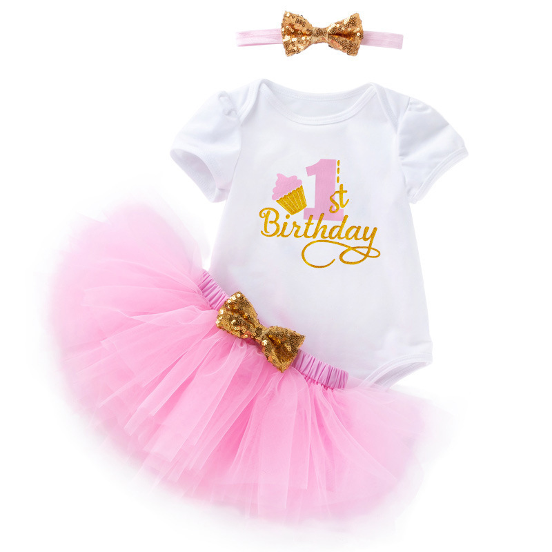 6-12 months baby girl clothes toddler clothing girl Kids Party Newborn Sweet Girls Tutu Skirt For Baby 1St Birthday DGHB-001