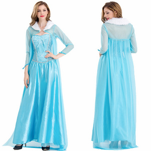 2023 clothing Adult Costume women Disguise Snow Queen Elsa Costume For Adult HCGD-054