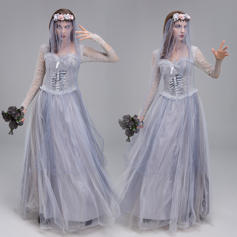 Halloween Carnival Horror Cosplay Women's Ghost Bride Costume  HCAD-001