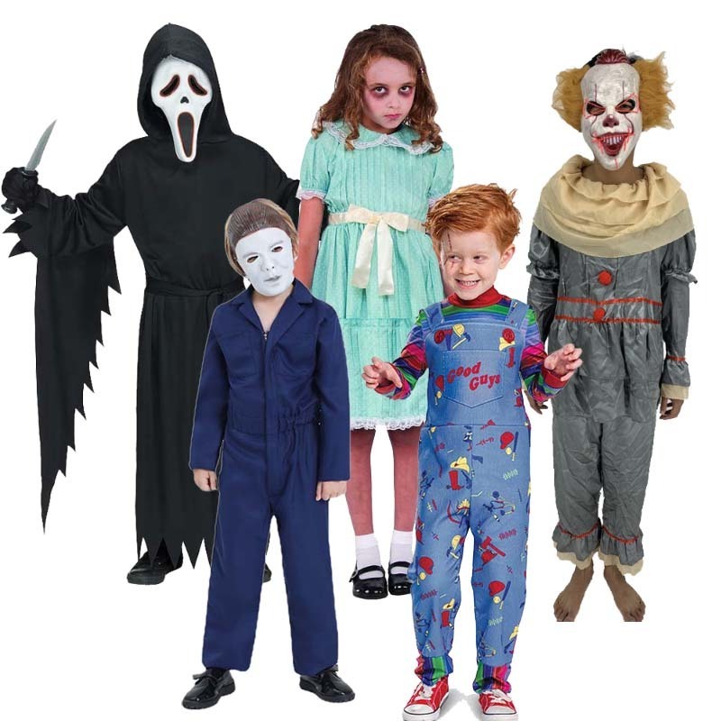 Halloween Children's Game Black White Devil Clown Costume BCDR-004